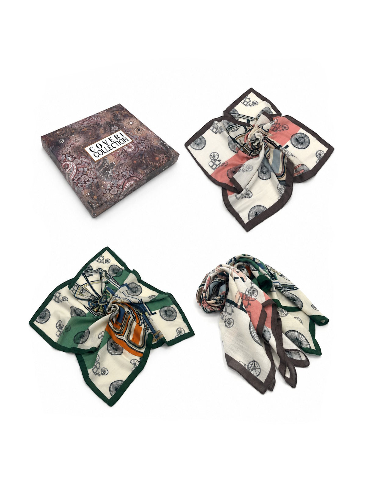 Christmas Gift | 2-Pack Printed Square Scarf with Gift Box,  Art. 263001