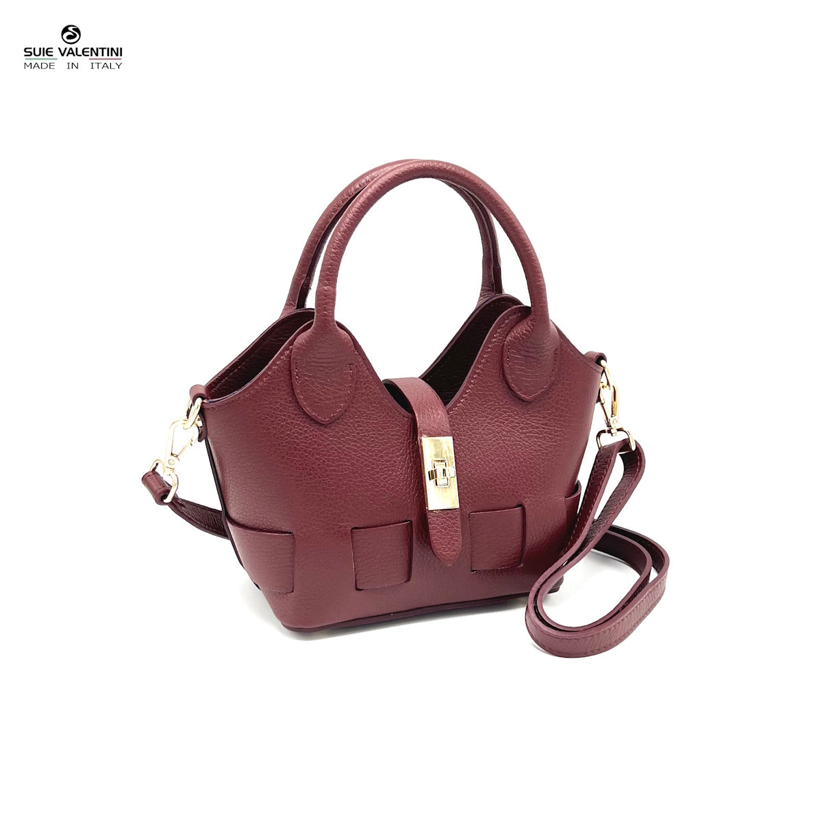 Genuine leather shoulder bag, Small size, Made in Italy, art. 112600