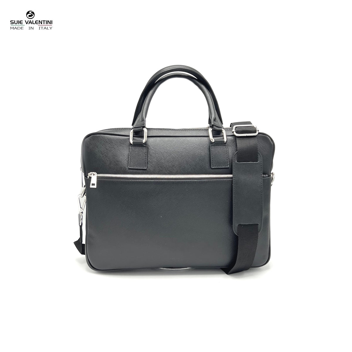 Borsa da ufficio da uomo in pelle Saffiano, Made in Italy, art. 112632