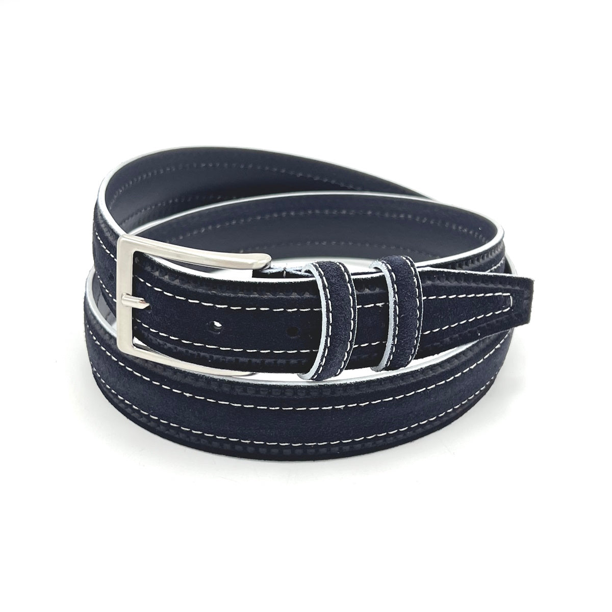 Suede leather belts for men, Made in Italy, Suie Valentini, art. 313/35.391