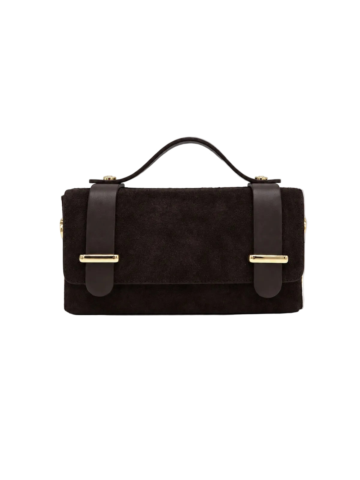 Mini pochette in pelle scamosciata con catena, Made in Italy, art. 112629