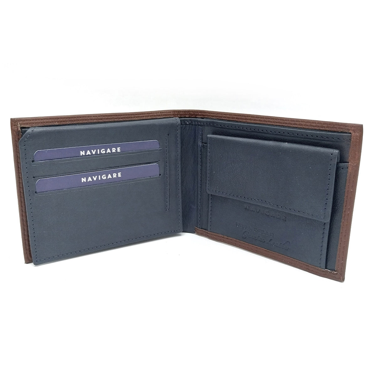 Portafoglio in vera pelle, Navigare, art. pf748-1