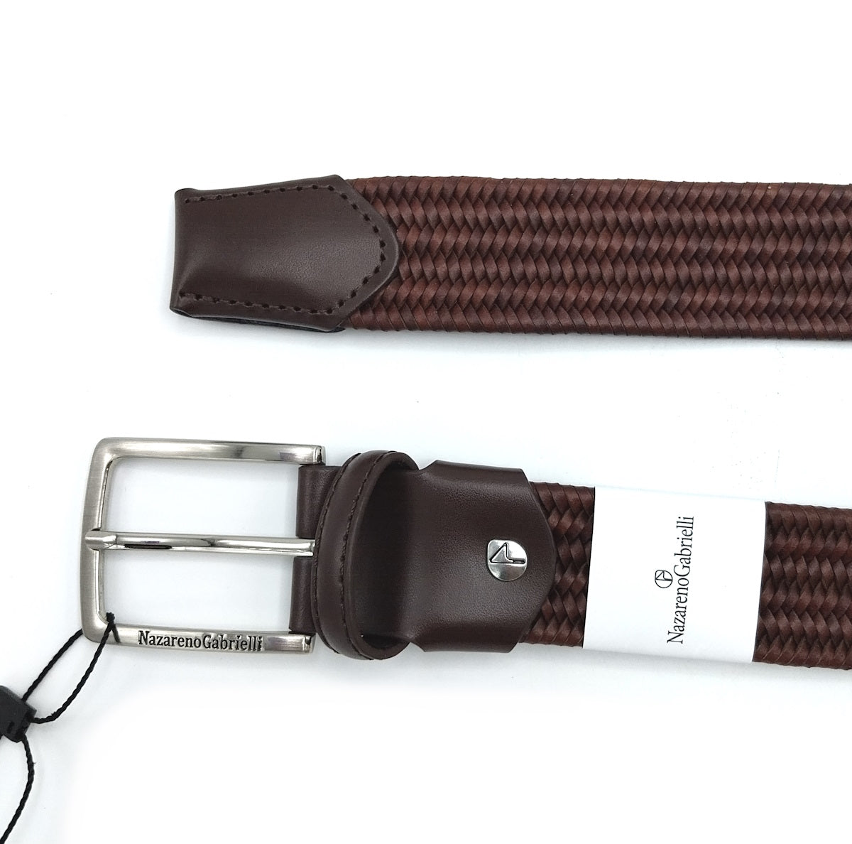 Genuine leather elastic belt, N.Gabrielli, art. IDK692/35