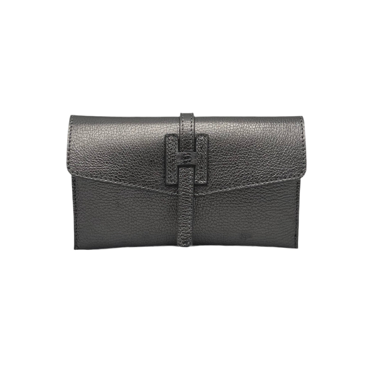 Laminated leather mini clutch bag, Made in Italy, art. 112592LA