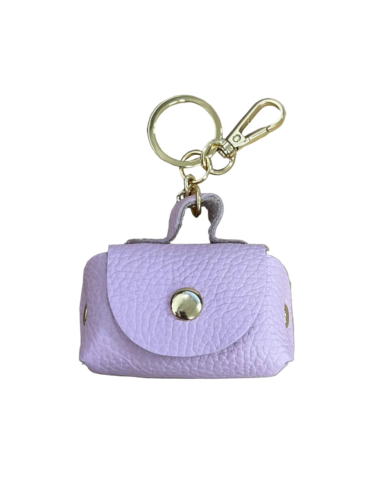 Detachable Genuine Leather Mini Coin Purse Keychain, art. PO07