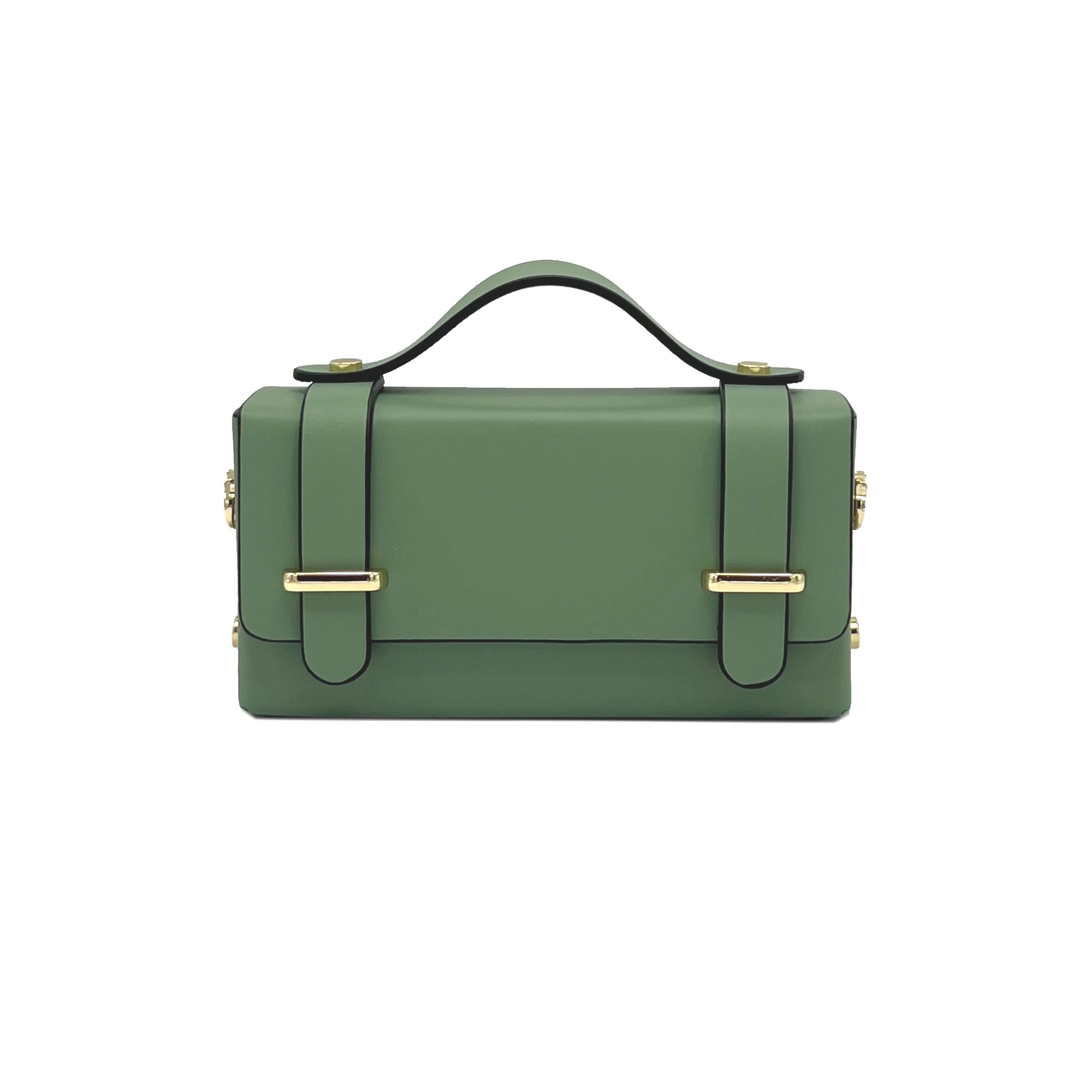 Genuine leather mini clutch bag with chain, Made in Italy, art. 112591