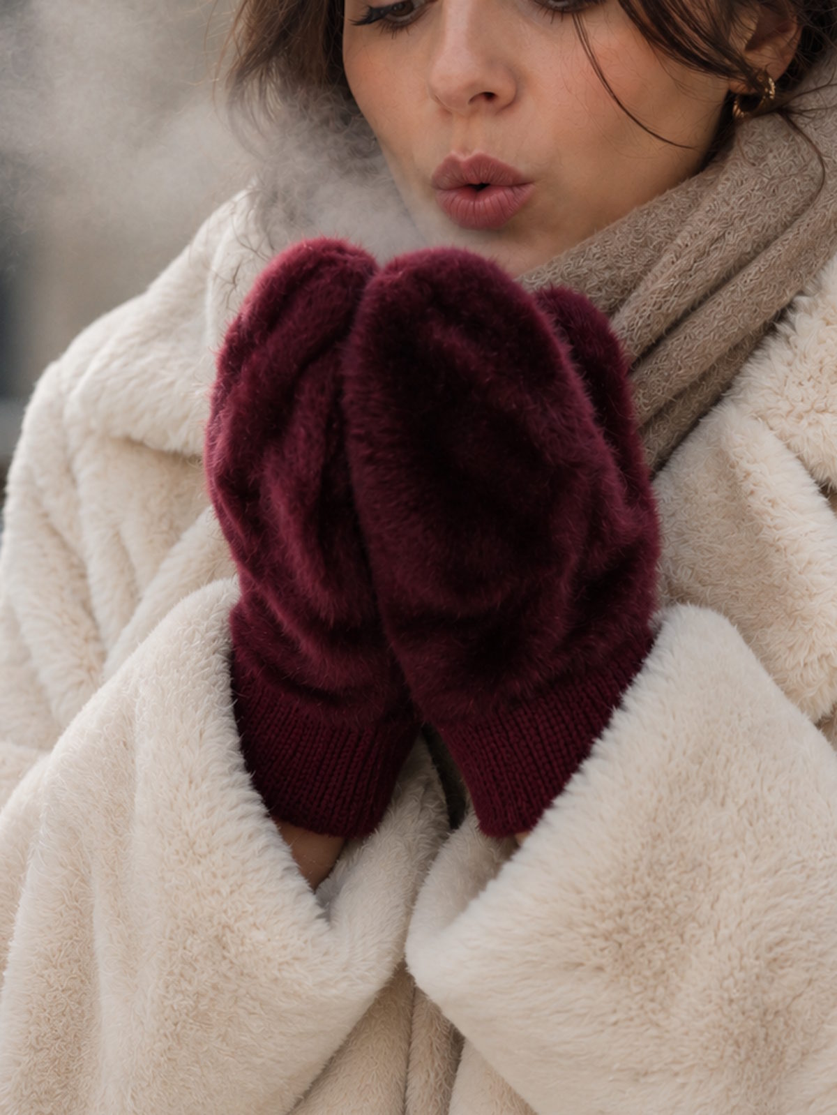 Plush Faux Fur Mittens, Fall/Winter, Art. XY-14.532