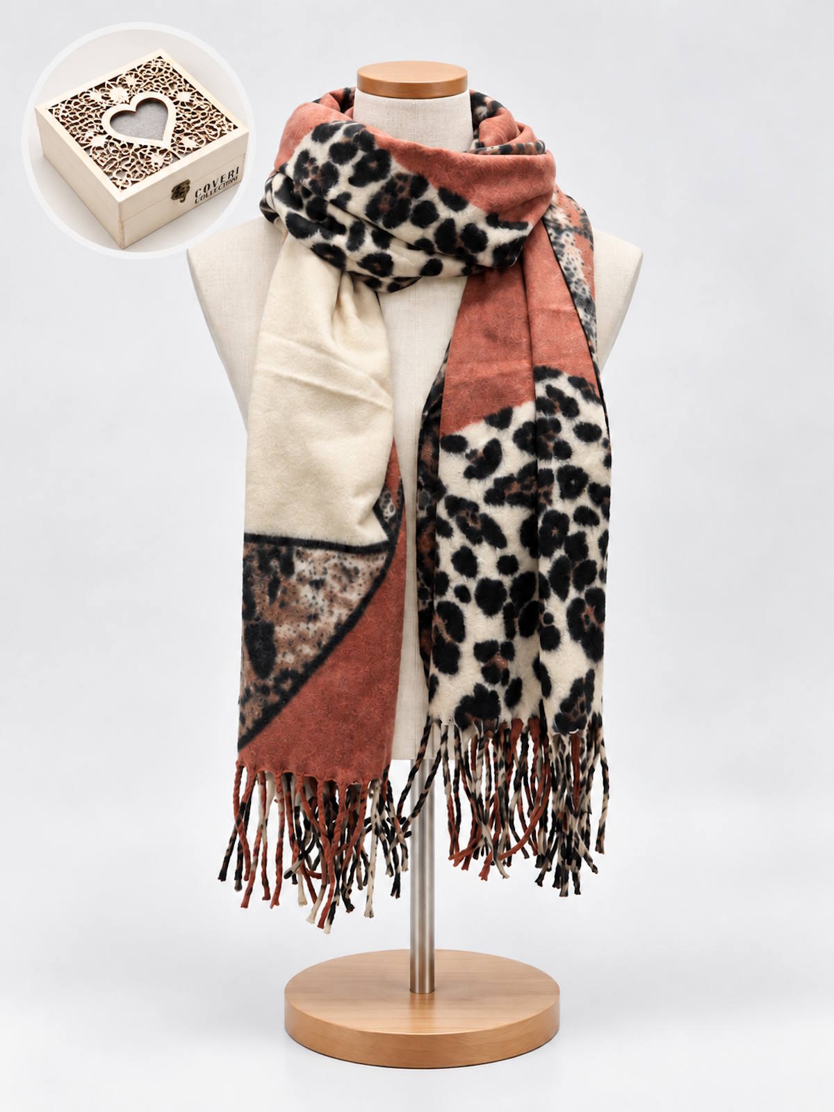 Christmas Gift for Her | Soft Winter Scarf with Cashmere-Like Softness | Wooden Gift Box, art. 262123