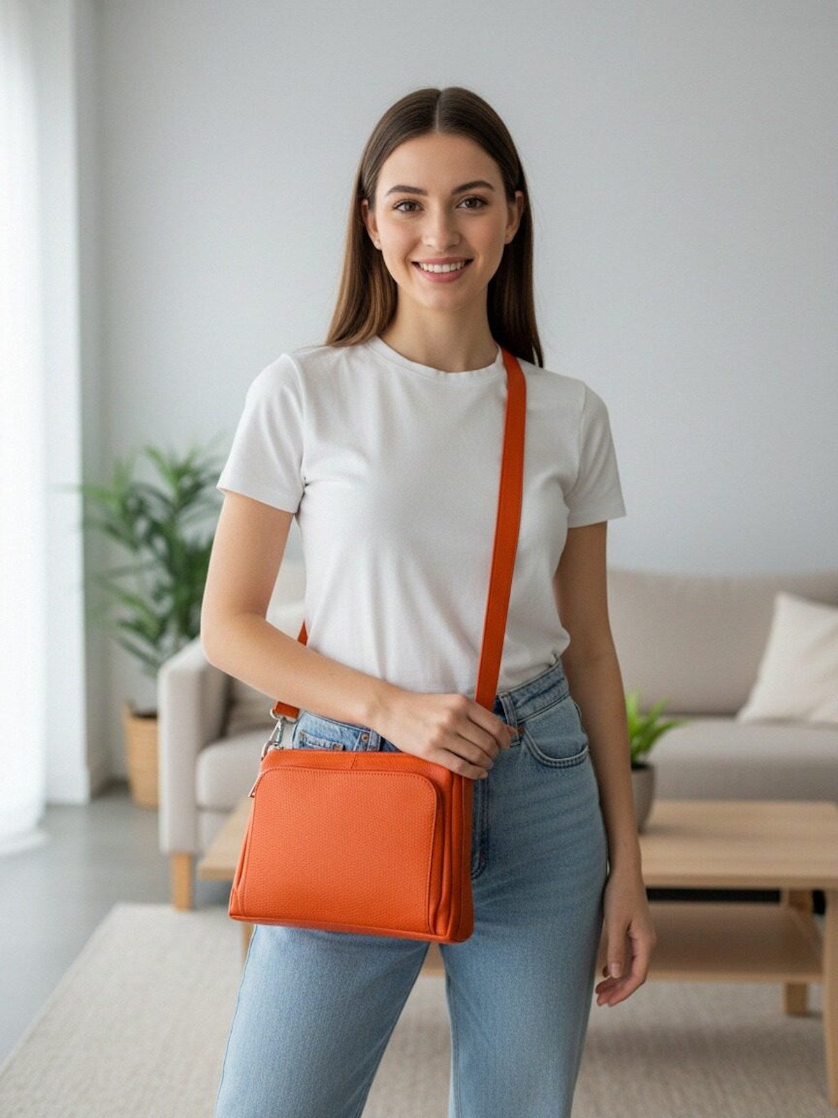 Genuine leather shoulder bag, Made in Italy, art. 112650