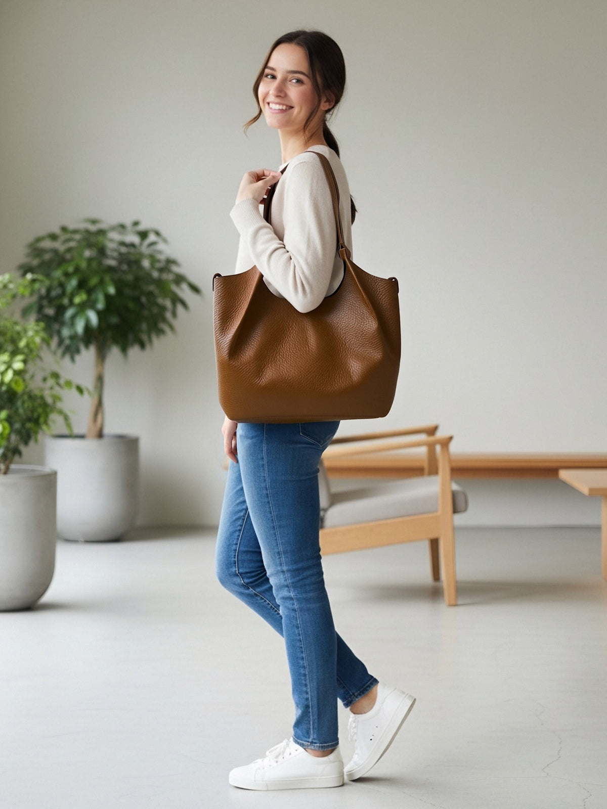 Genuine Leather shoulder Bag for Women, Made in Italy, art. 112675