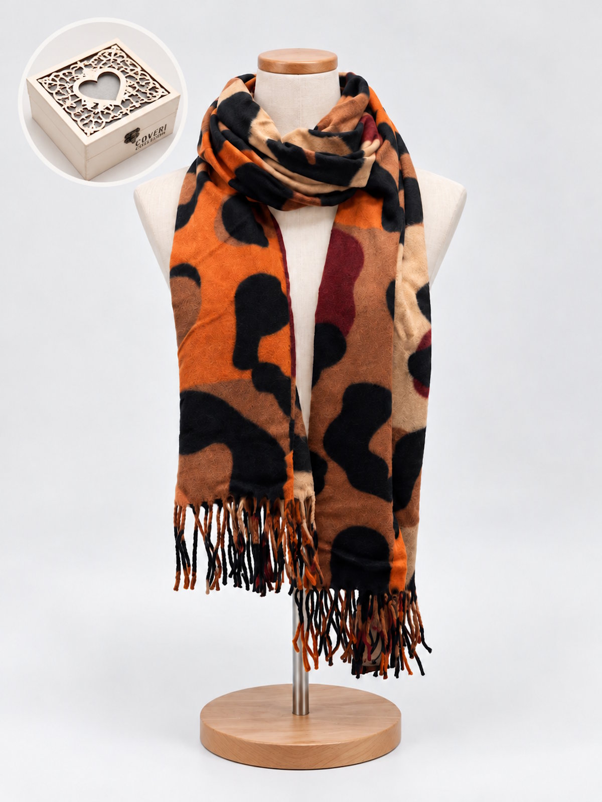 Christmas Gift for Her | Soft Winter Scarf with Cashmere-Like Softness | Wooden Gift Box, art. 262122