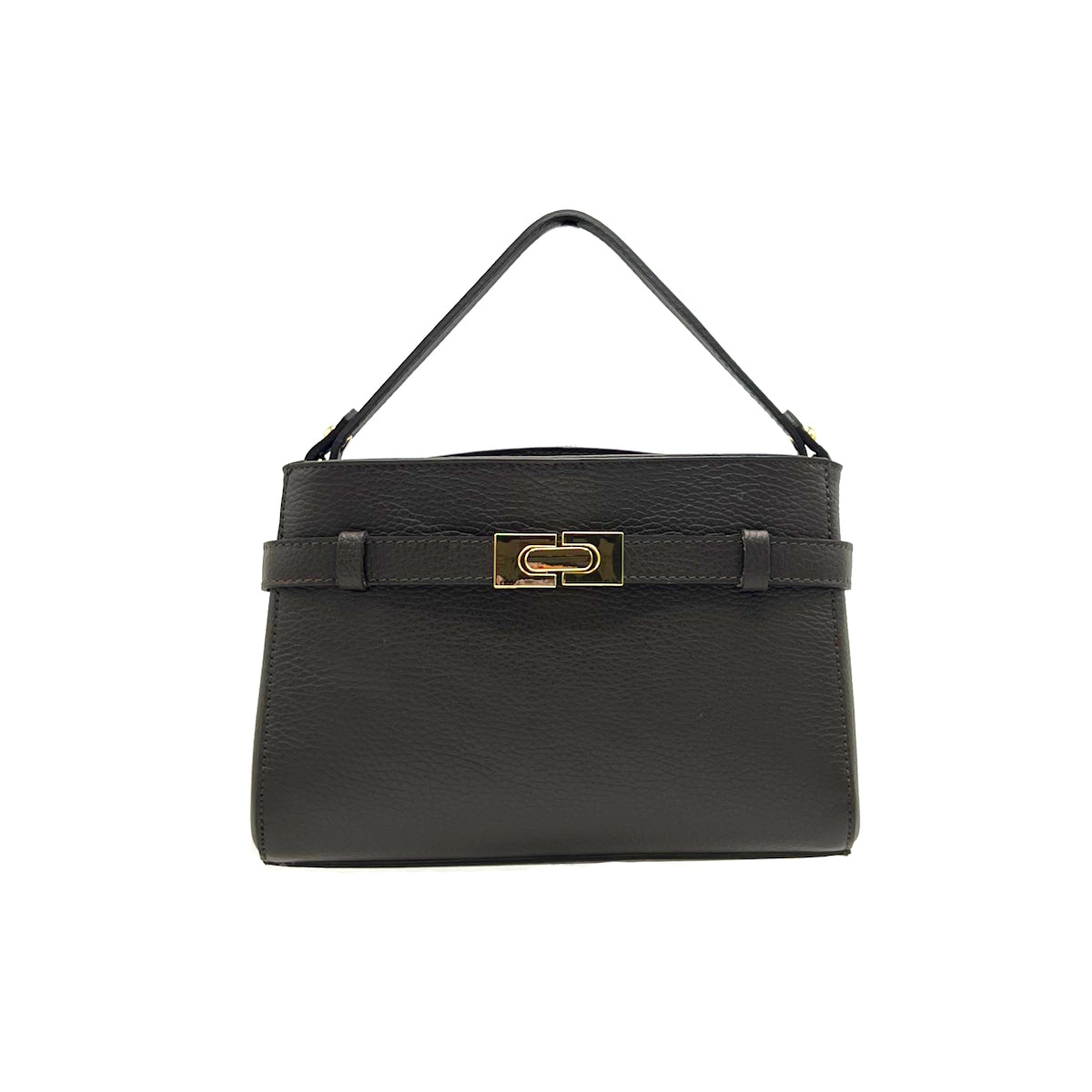 Genuine leather handbag with crossbody strap, Made in Italy, art. 112661