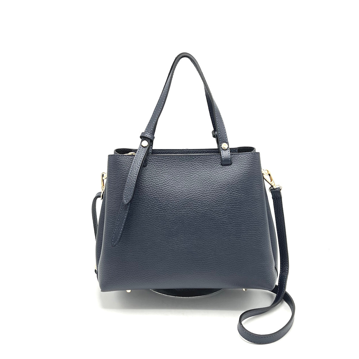 Genuine leather handbag with crossbody strap, Made in Italy, art. 112662