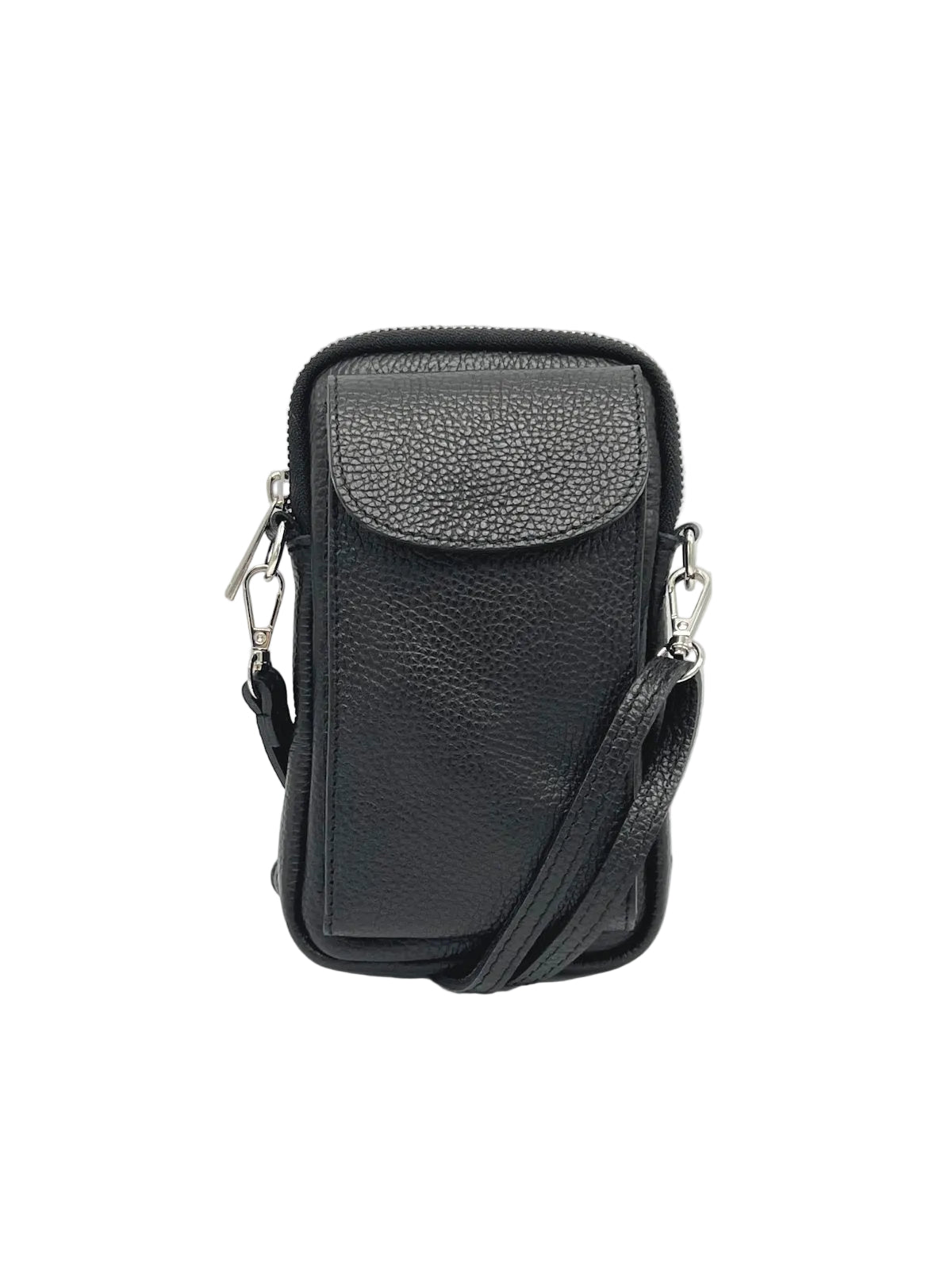 Women's Genuine Leather Crossbody Phone Bag, Made in Italy, art. 112585New