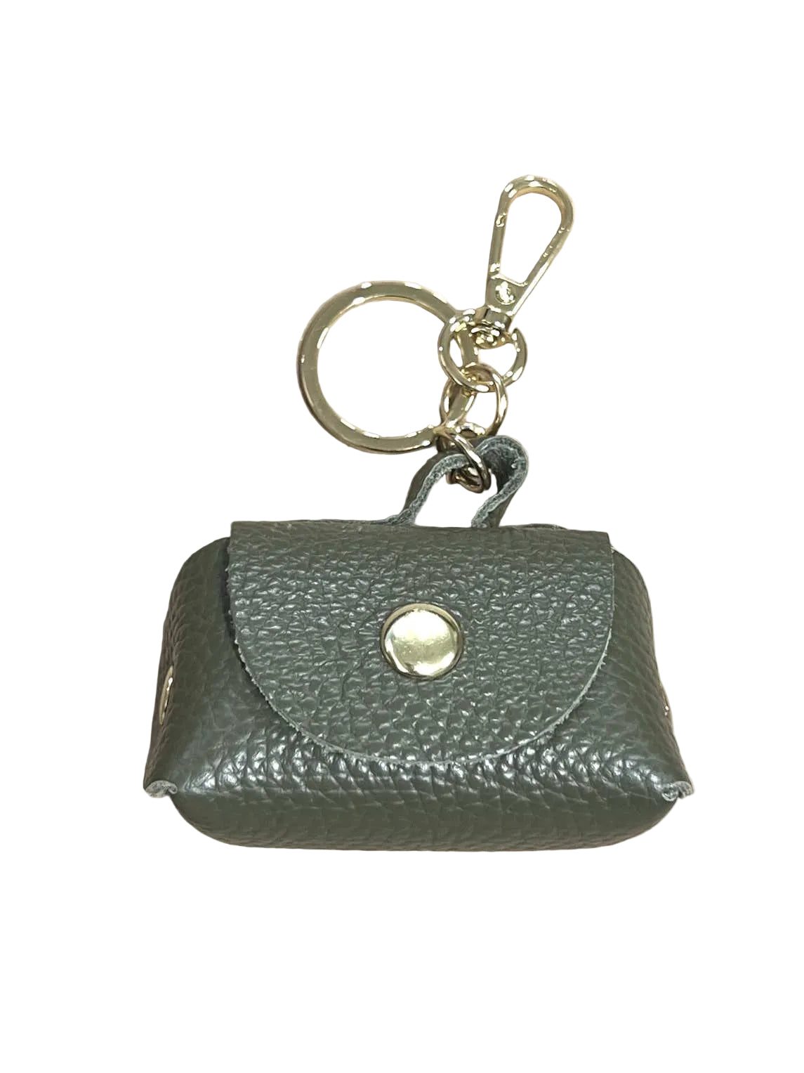 Detachable Genuine Leather Mini Coin Purse Keychain, art. PO07