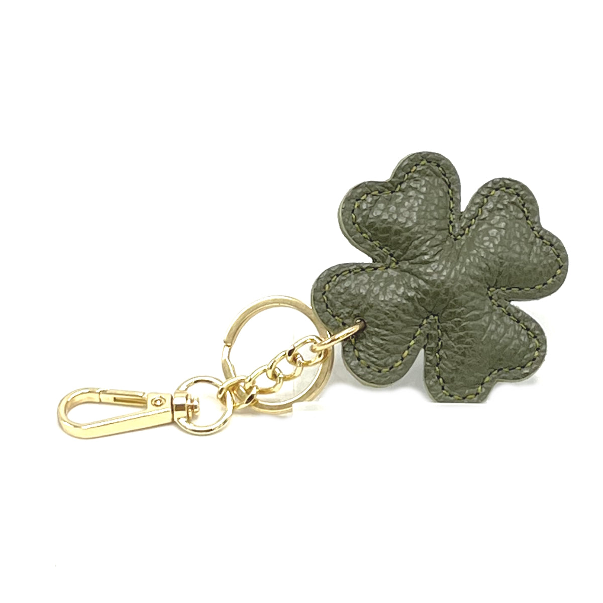 Genuine leather key chain, Lucky leaf, art. PO04