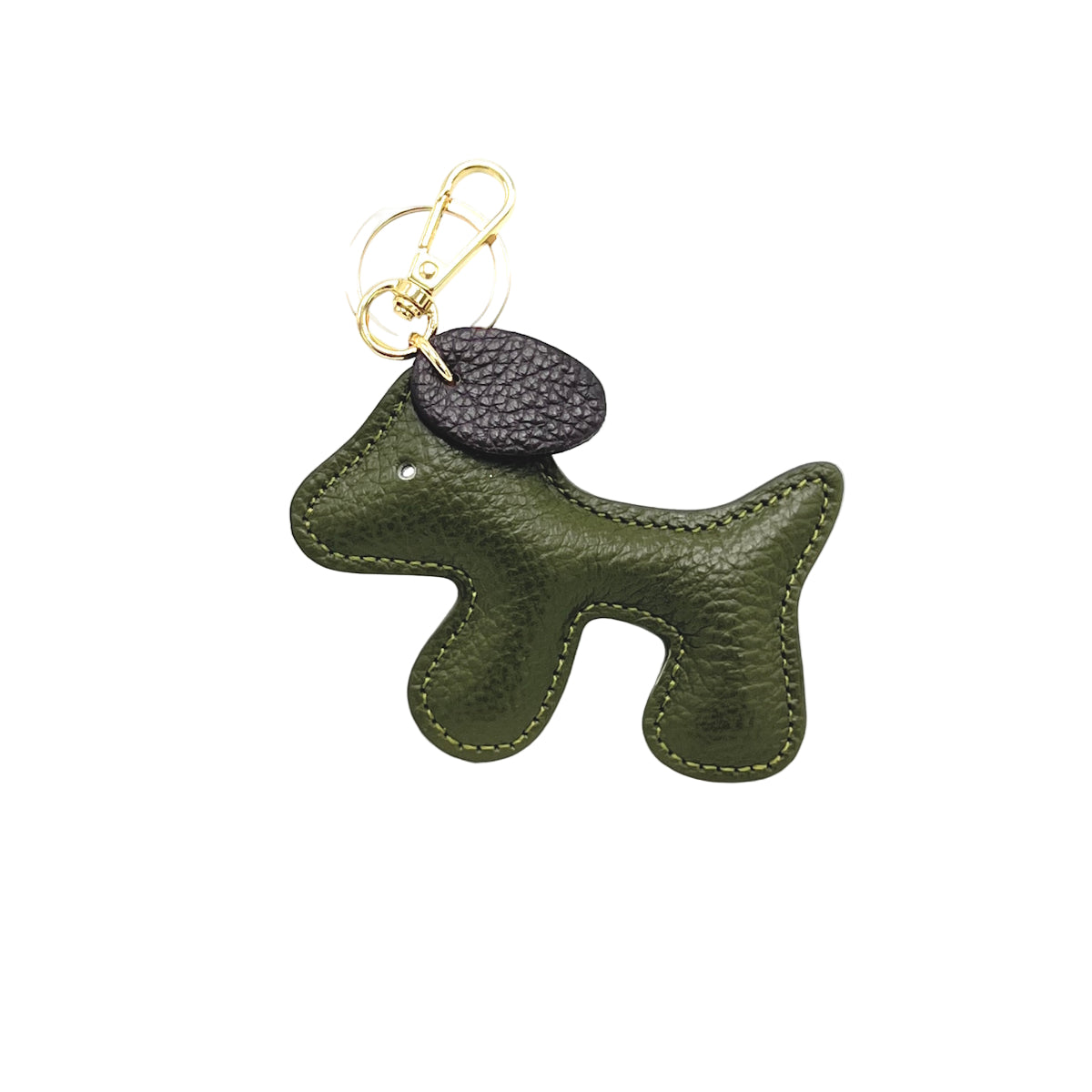 Bicolor genuine leather key chain, Cute Puppy Design, art. PO03BI