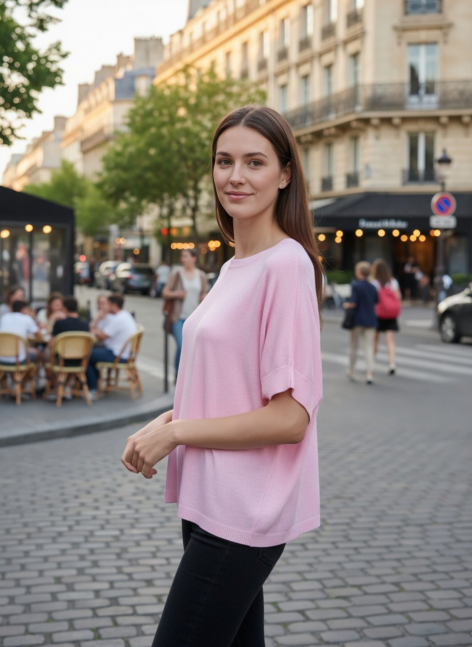 Spring/Summer, Modal Blend Relaxed Fit Short Sleeve Knitwear, Made in Italy, art. 12721