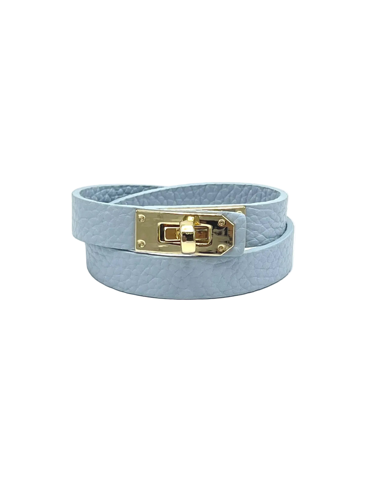 Genuine Leather Twist Double Wrap Bracelet, Made in Italy, art. 602003