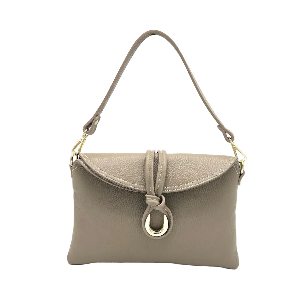 Genuine leather handbag with crossbody strap, Made in Italy, art. 112678