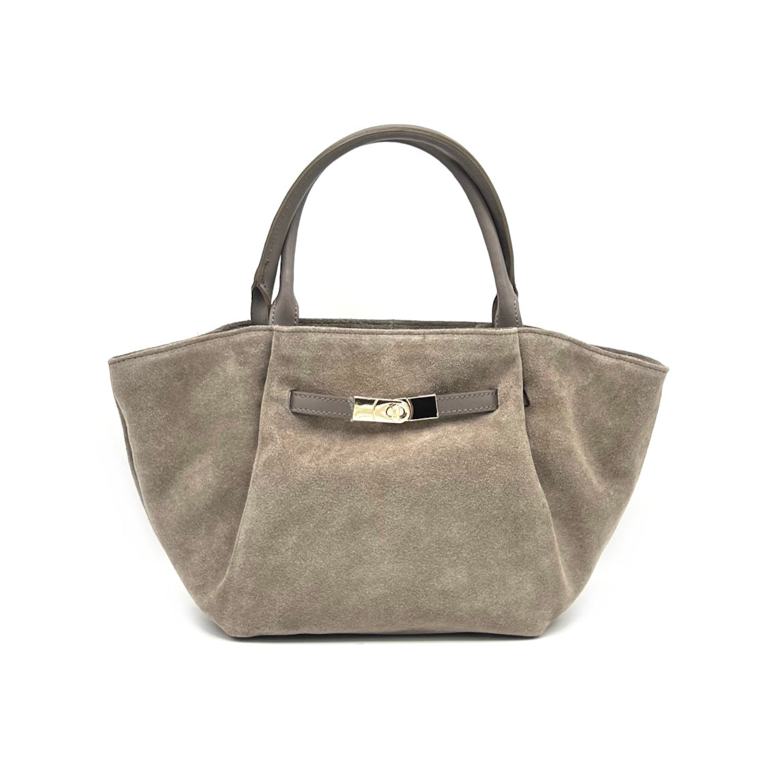 Suede leather handbag with strap, Made in Italy, art. 112645