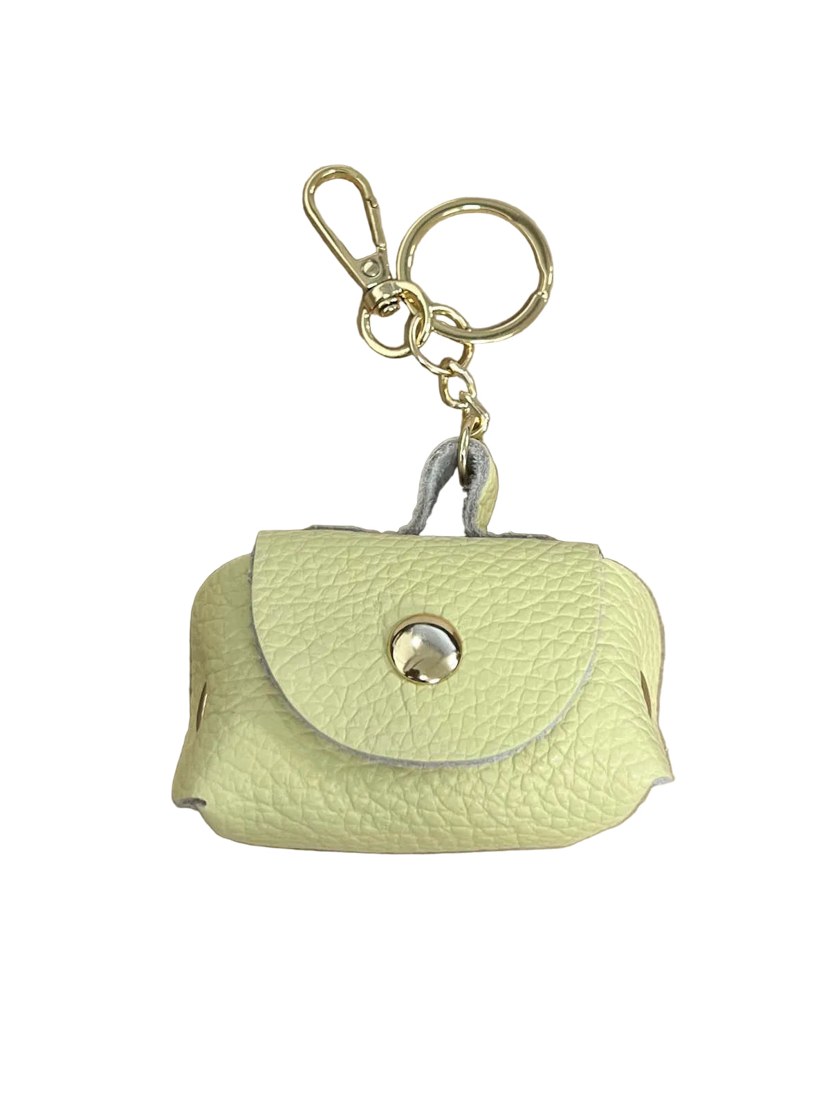 Detachable Genuine Leather Mini Coin Purse Keychain, art. PO07