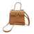 Plain genuine leather handbag art. 112387