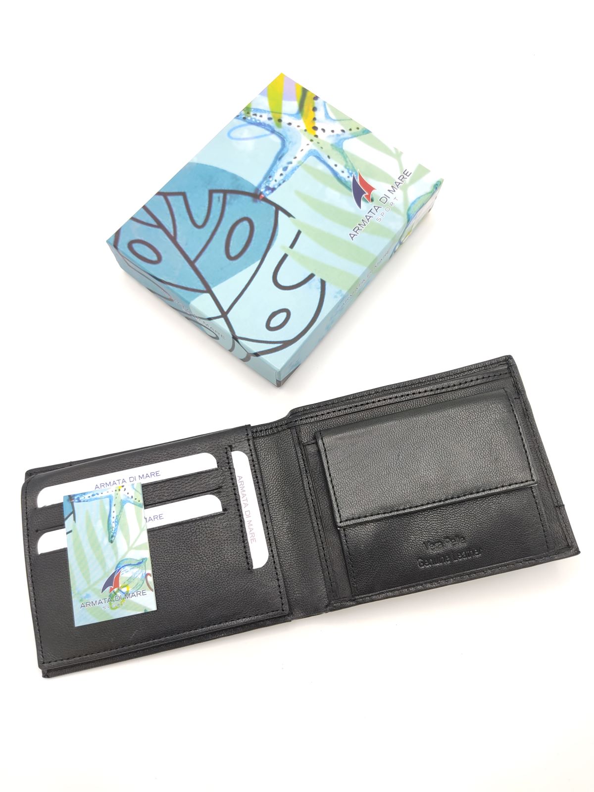Genuine leather wallet for men, Brand Armata di Mare, art. PDK084-1