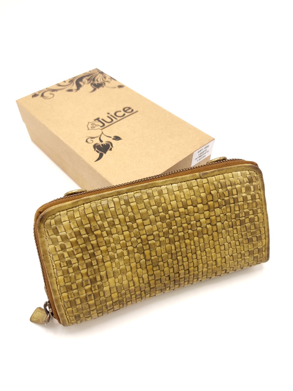 Washed leather wallet art. 059