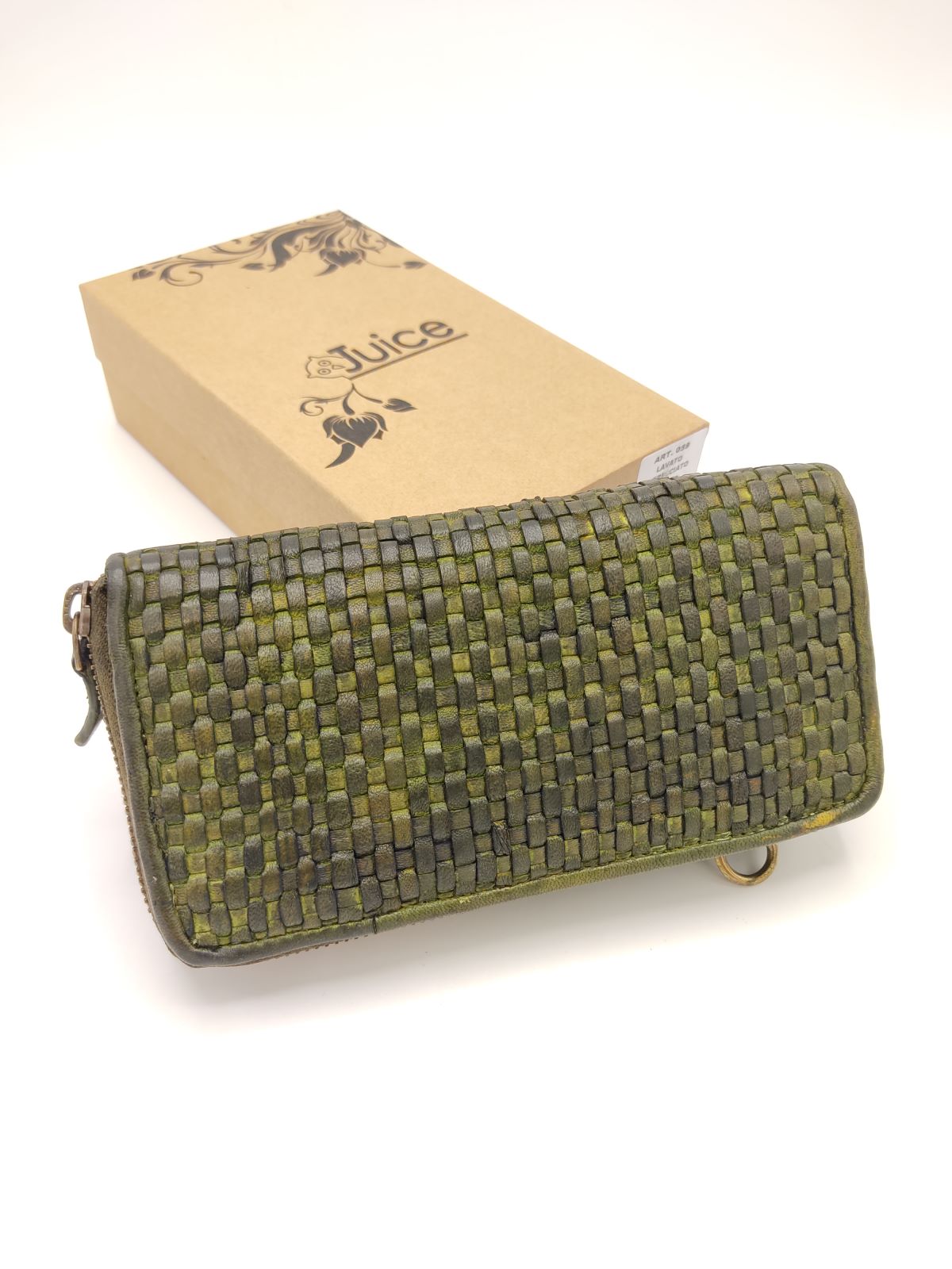 Washed leather wallet art. 059