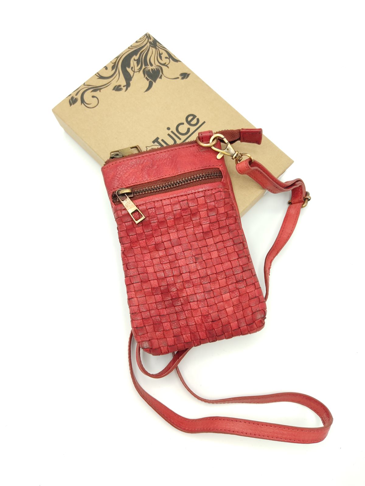 Washed leather wallet art. 052