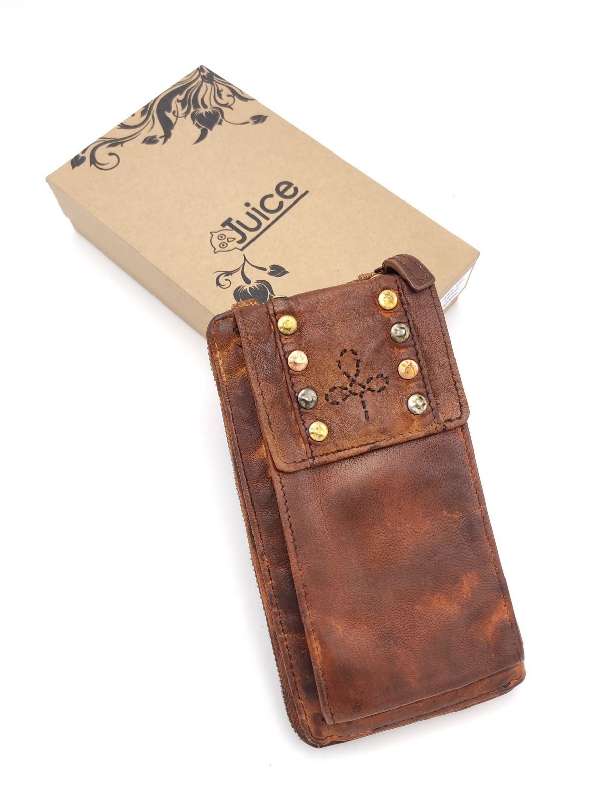 Washed leather wallet art. 055-JU02