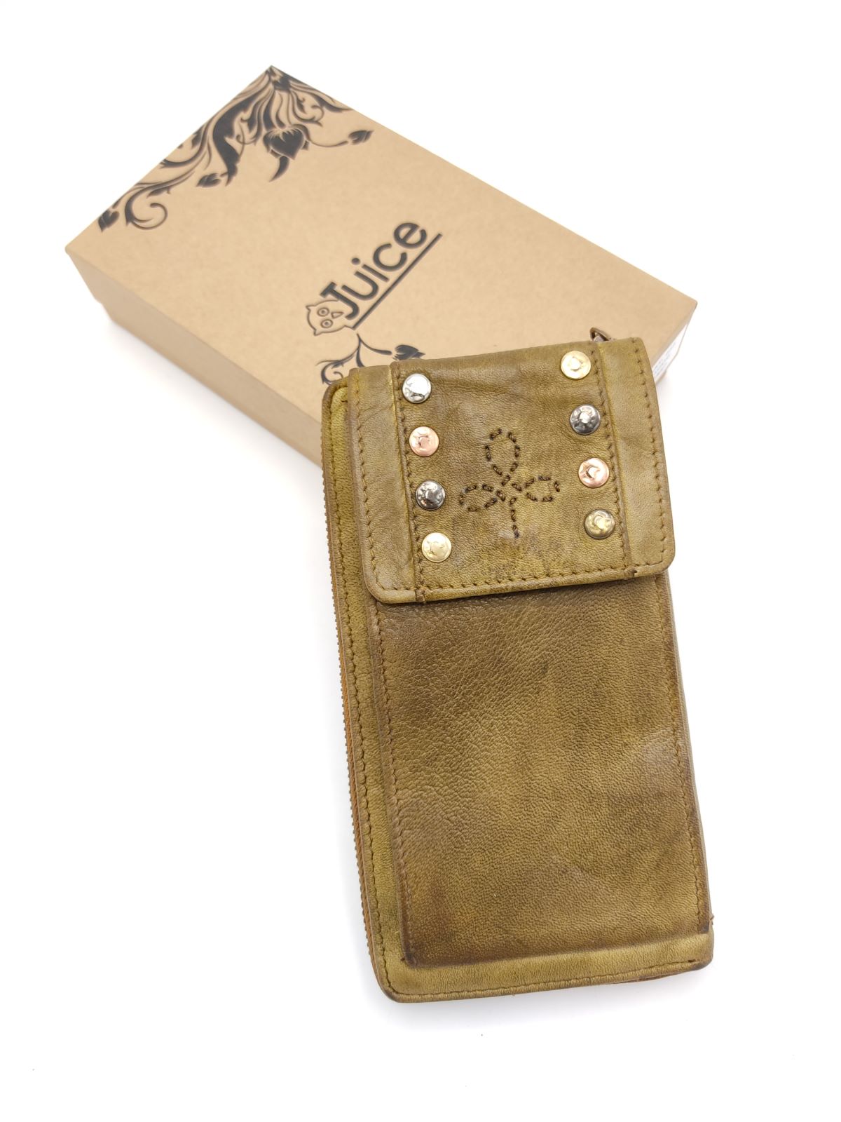 Washed leather wallet art. 055-JU02