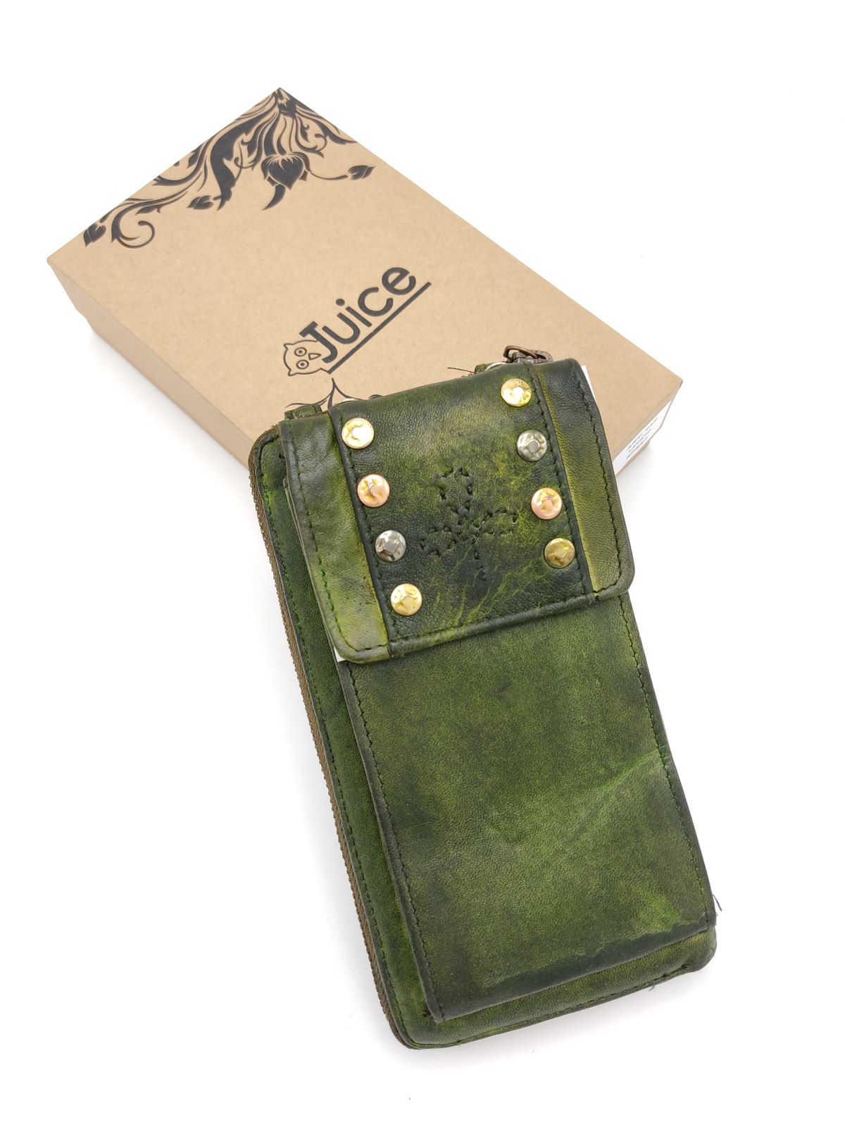 Washed leather wallet art. 055-JU02