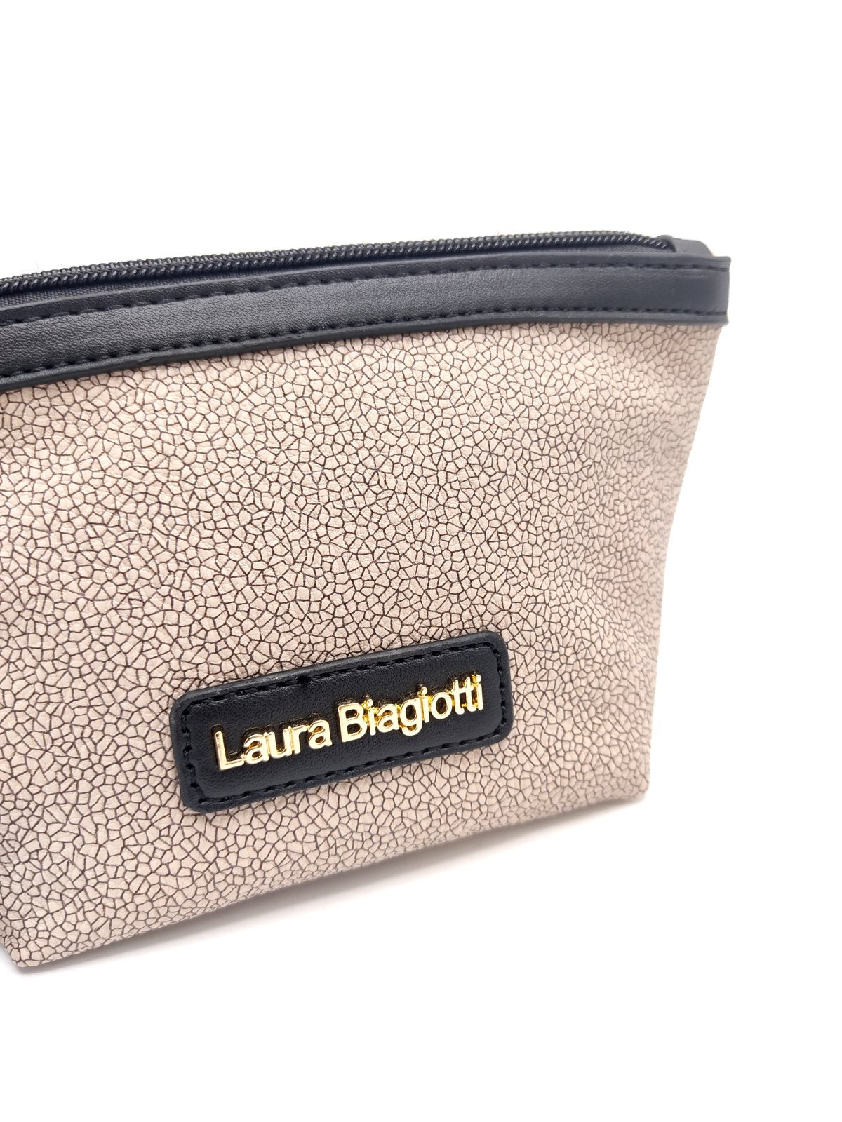Marca Laura Biagiotti, borsa di bellezza stampata in ecopelle, made in China, art.  LB112-8