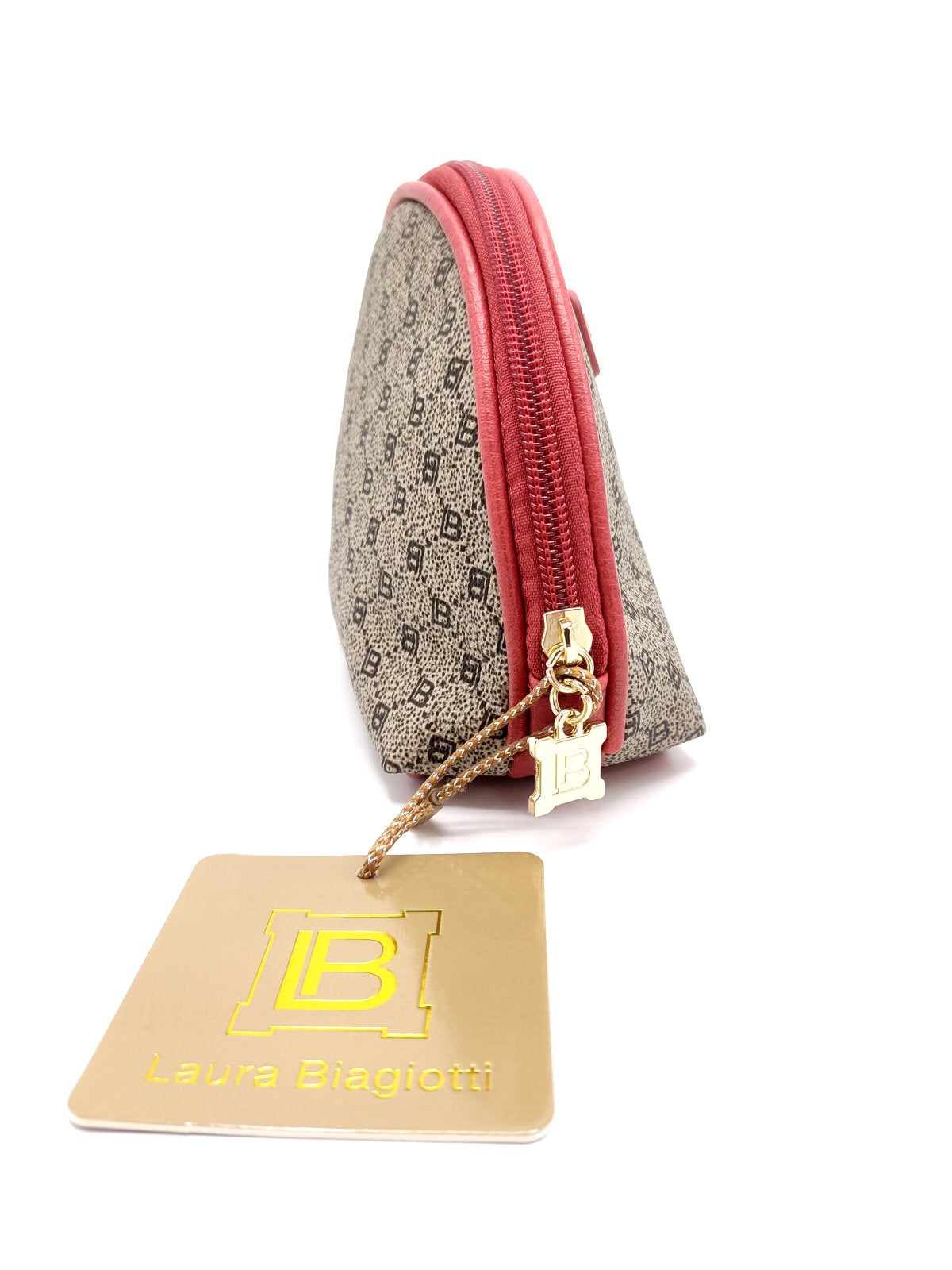 Marca Laura Biagiotti, borsa di bellezza stampata in ecopelle, made in China, art.  LB125-9