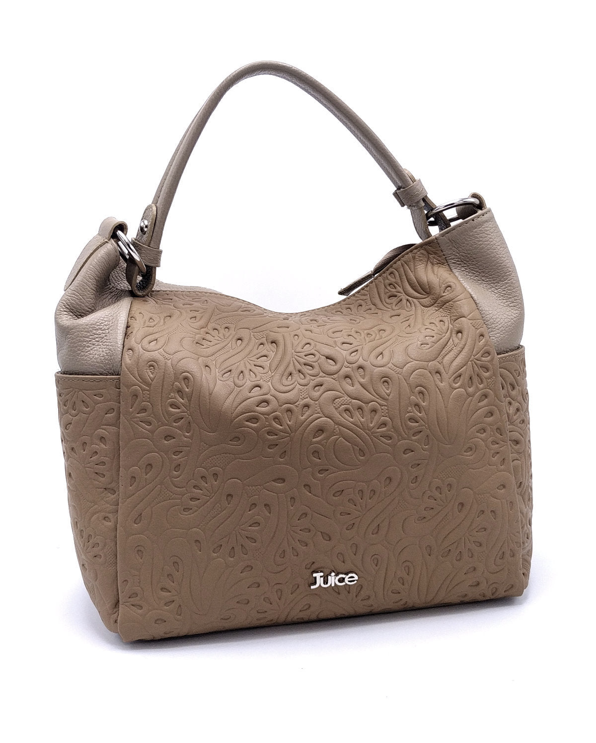 Soft embossed and tumbled genuine leather shoulder bag art. 112175