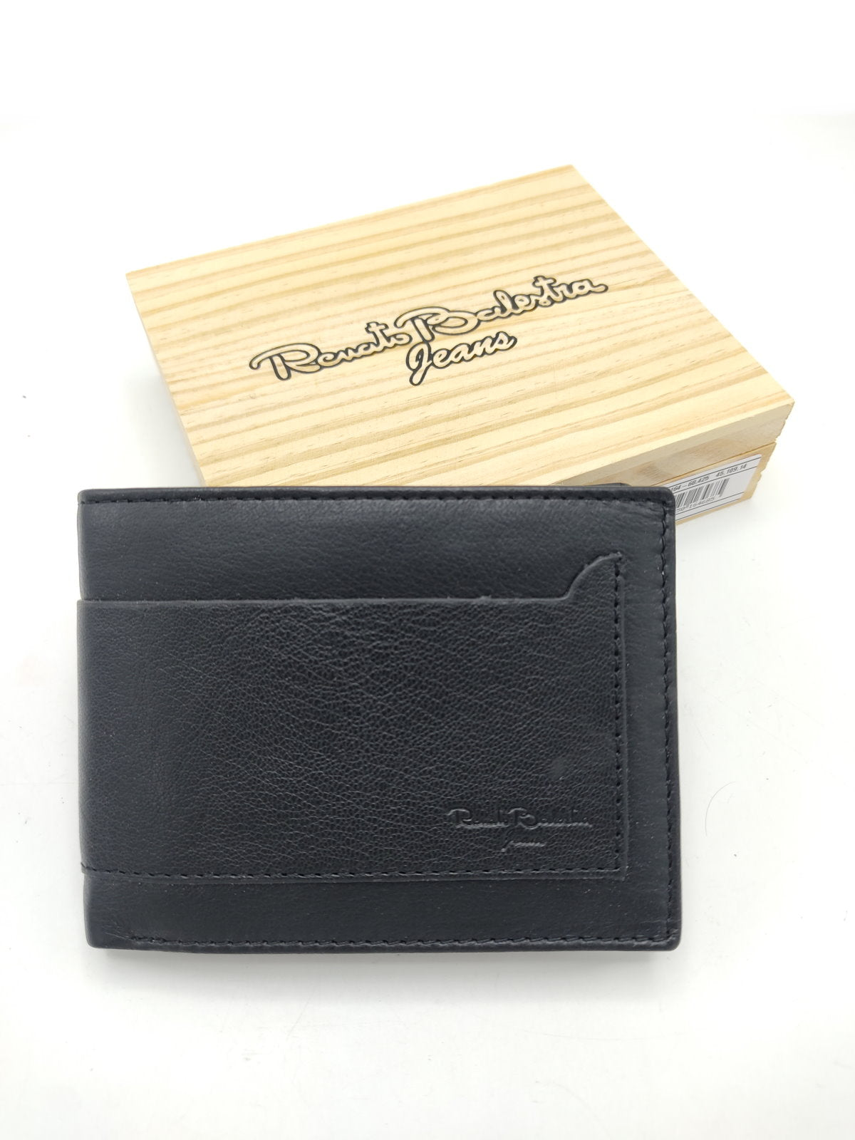 Genuine leather wallet for Men, Brand Renato Balestra Jeans, with wooden box, art. PDK164-68.425