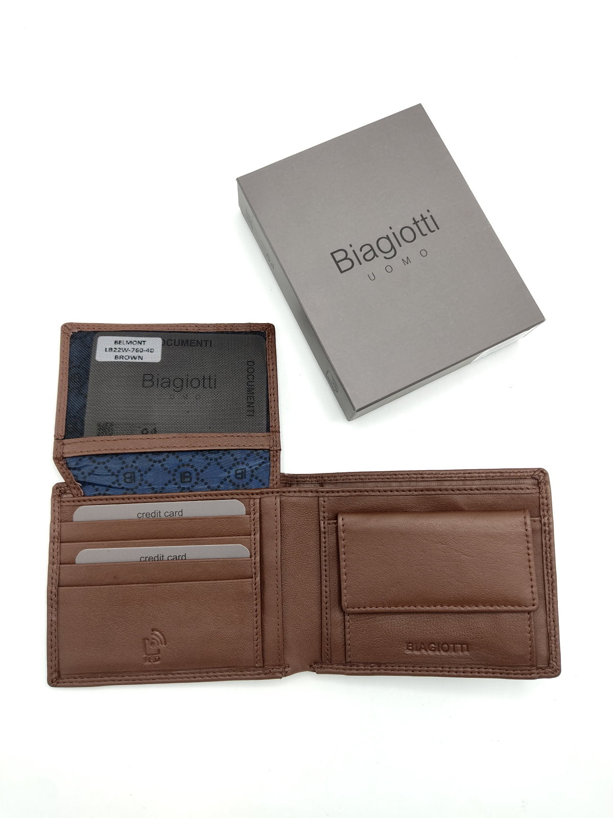 Genuine leather wallet for men, Brand Laura Biagiotti, art. LB760-40.290