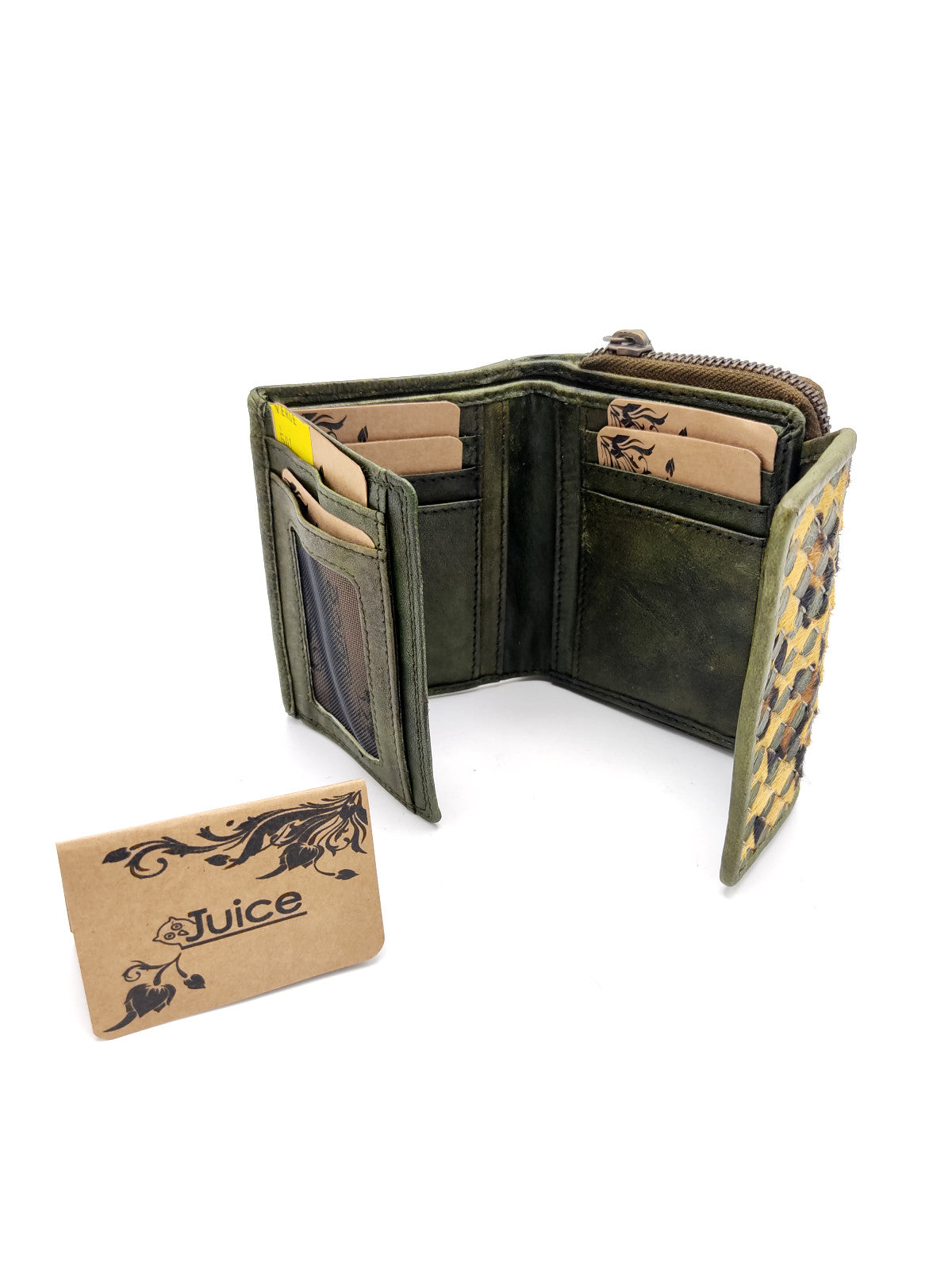 Portafoglio intrecciato in pelle di vitello art.  LE501.422