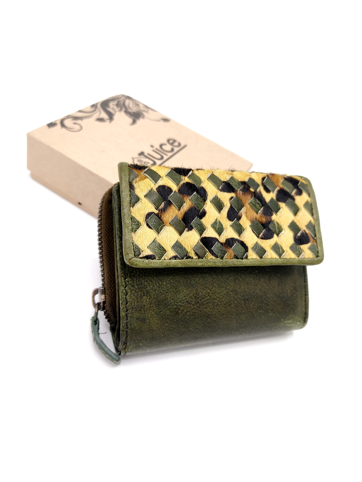 Portafoglio intrecciato in pelle di vitello art.  LE501.422