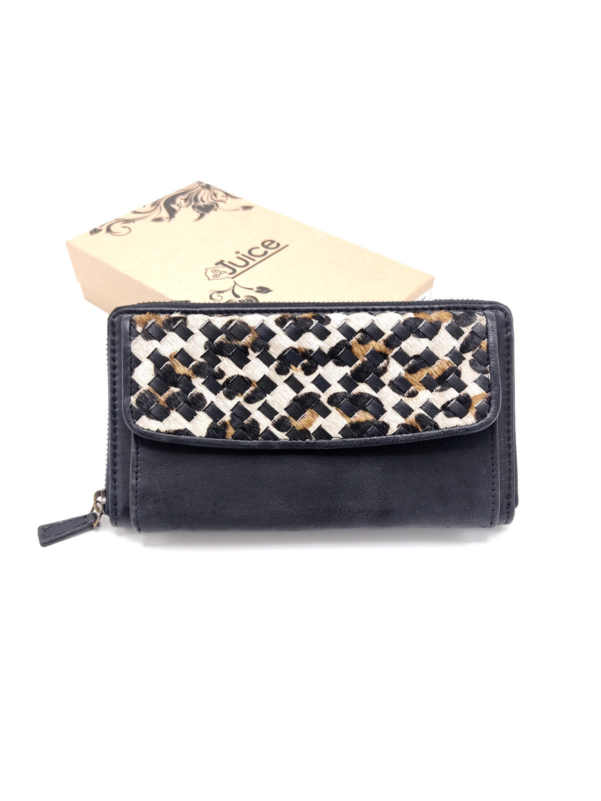 Portafoglio intrecciato in pelle di vitello art.  LE056.422