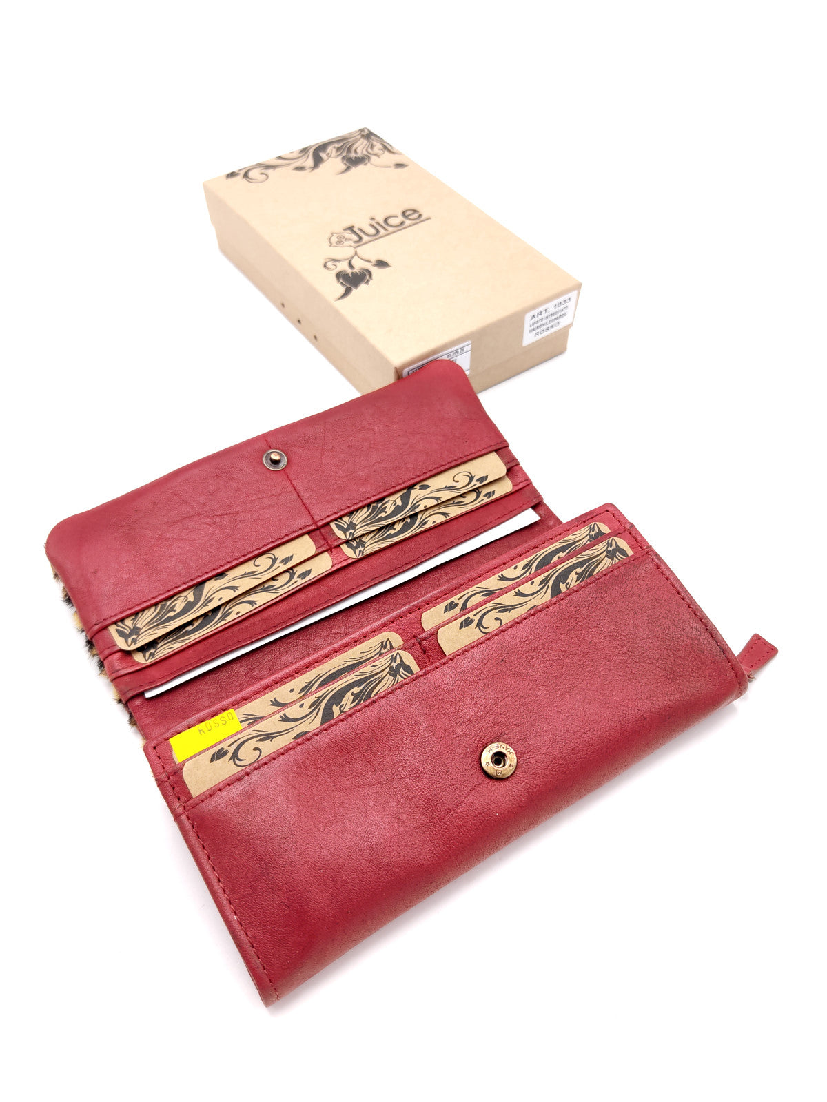 Portafoglio intrecciato in pelle di vitello art.  LE1033.422