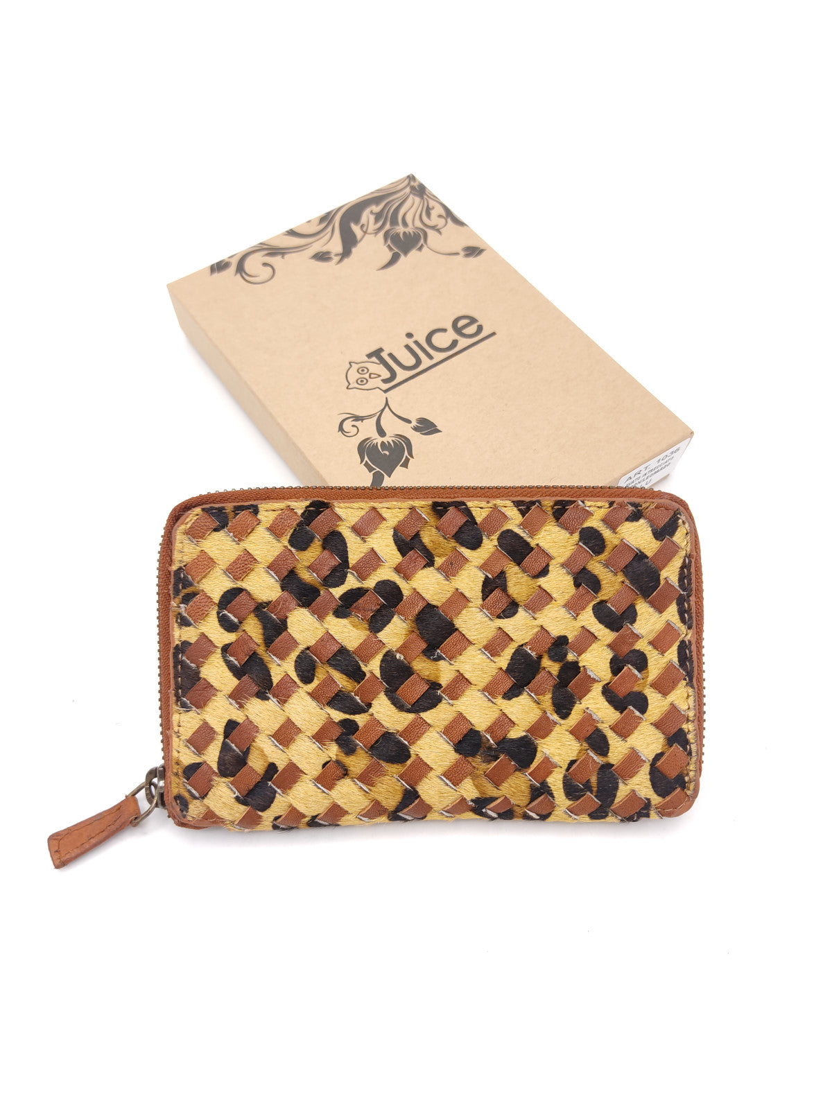 Portafoglio intrecciato in pelle lavata di vitello art.  LE1036.422