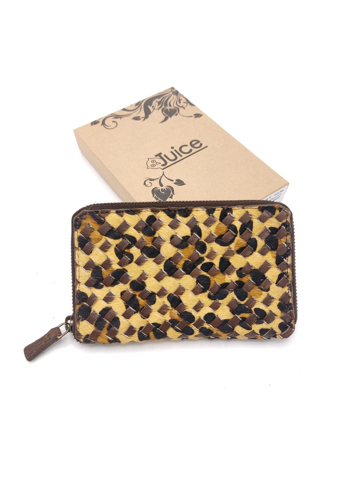 Portafoglio intrecciato in pelle lavata di vitello art.  LE1036.422