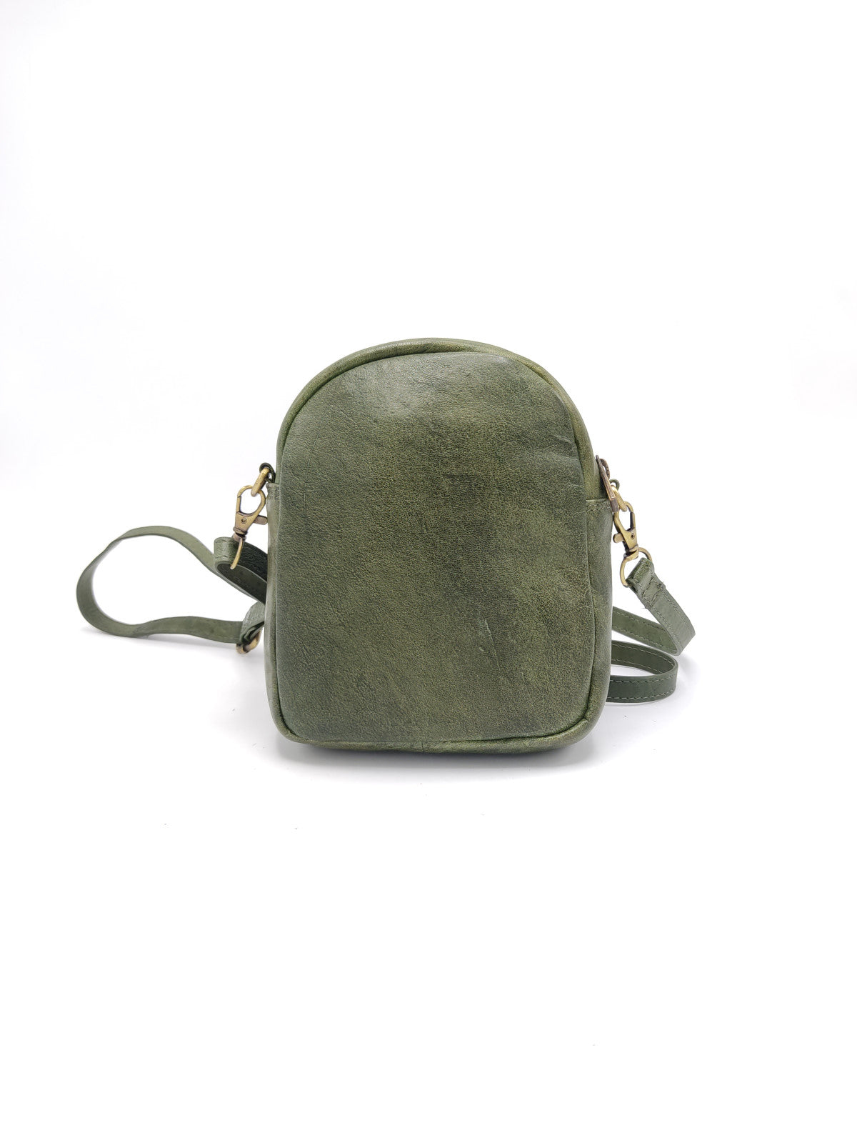 Washed leather and calf hair shoulder bag art. LE030.422
