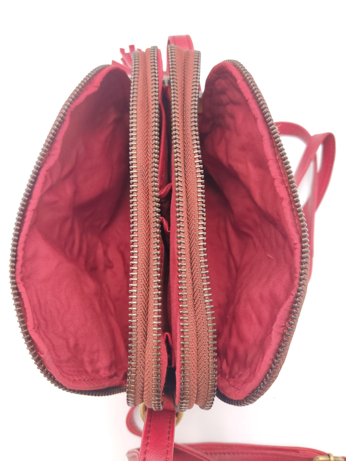 Washed leather and calf hair shoulder bag art. LE043.422