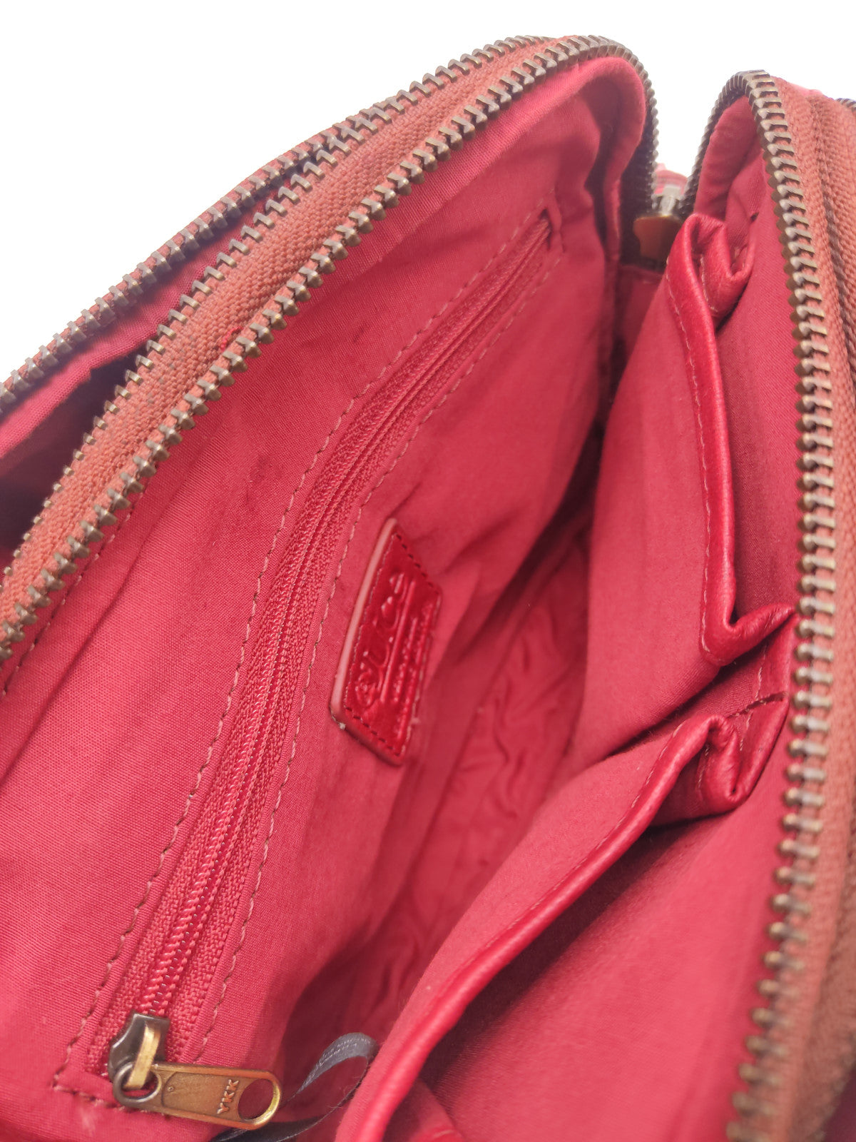 Washed leather and calf hair shoulder bag art. LE043.422