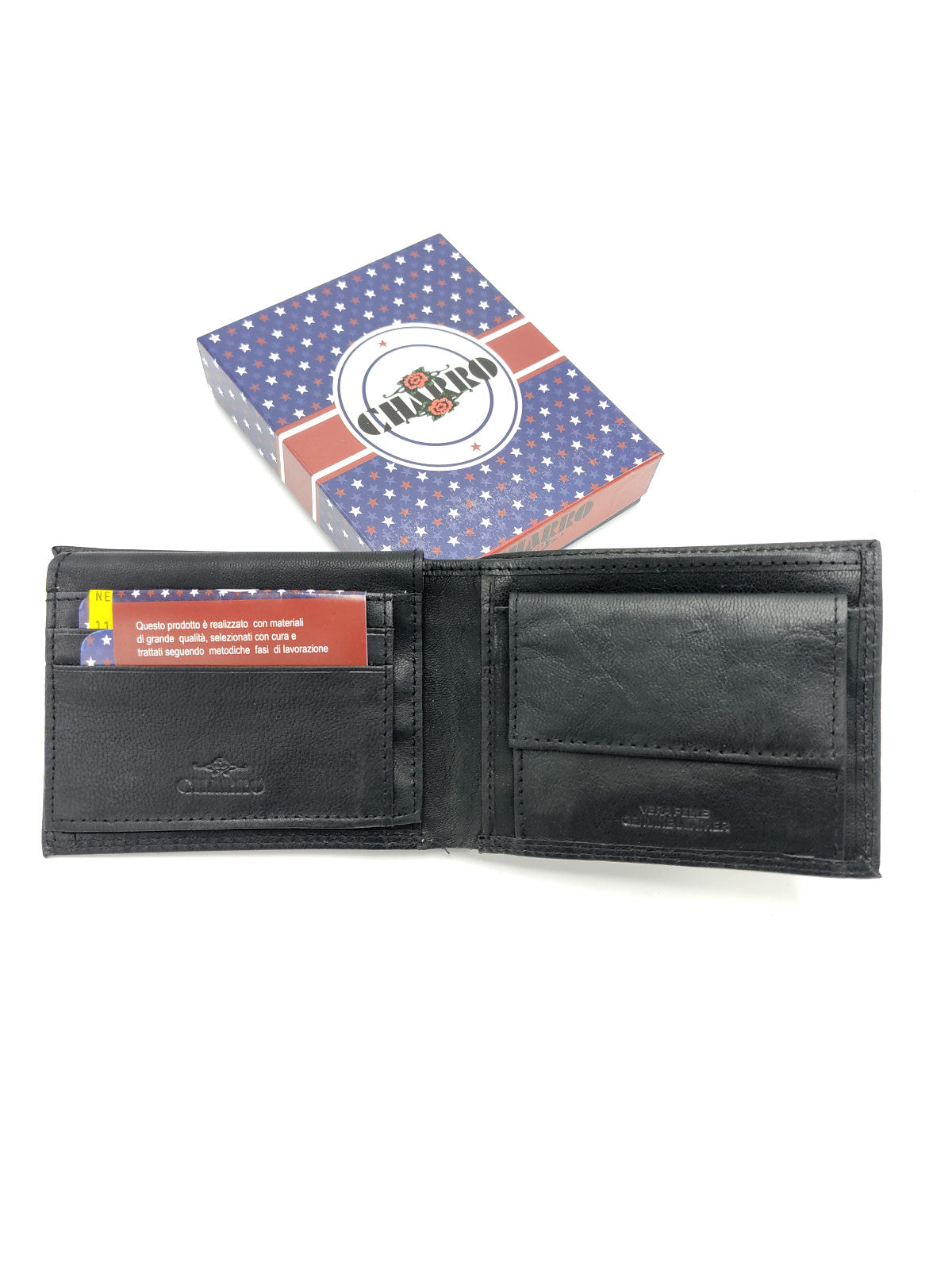 Portafoglio in vera pelle per gli uomini, marchio Charro, art.  IMER1123.422