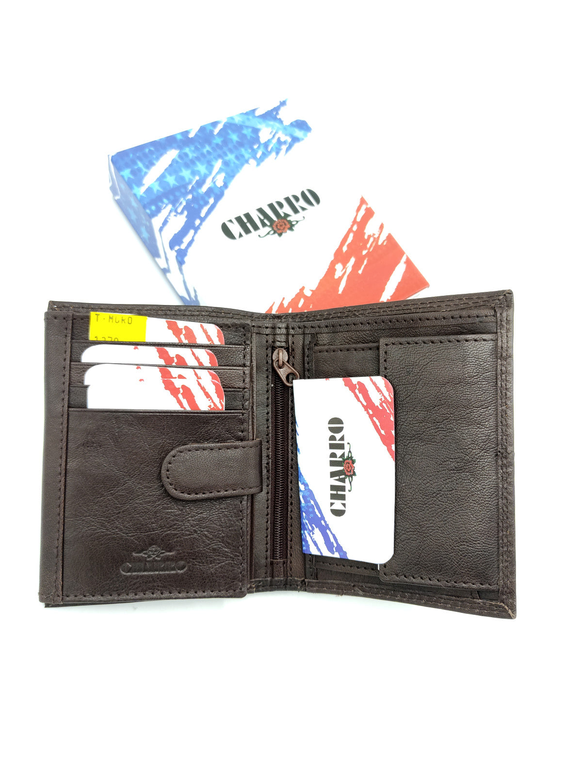 Genuine leather wallet for men, Brand Charro, art. IREC1379.422